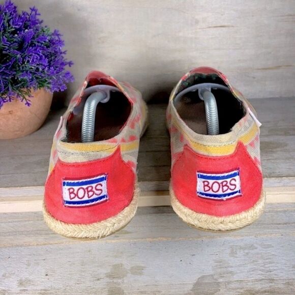 Skechers BOBS Canvas Zig Zag Flats Loafers Shoes - Picture 3 of 10